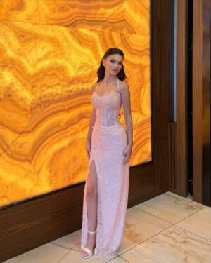 فستان خرز اربعه الوان