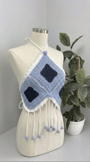 توب كروشيه "موجات البحر"