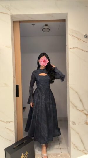 فستان  شيفون أنيق للعيد و المناسبات-تصميم فاخر