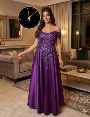 فستان سهرة أنيق بتصميم راقٍ