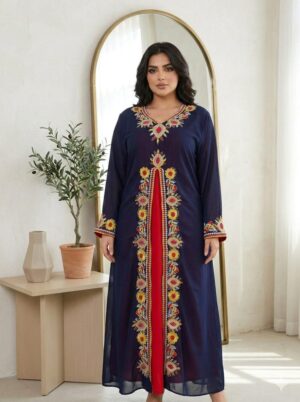 جلابية فخمة بتطريز فاخر - تصميم راقي يلفت الأنظار