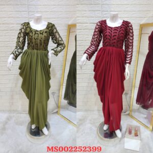 فستان سهرة أنيق بقصة مكسرة جذابة