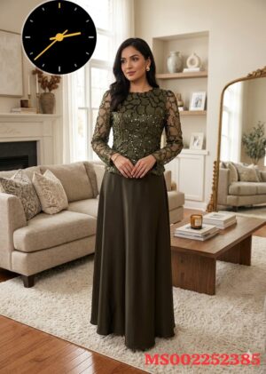 فستان سهرة فاخر بتصميم أنيق وراقي