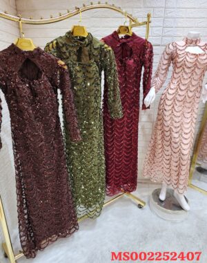 فستان سهرة فاخر بتشكيلة راقية