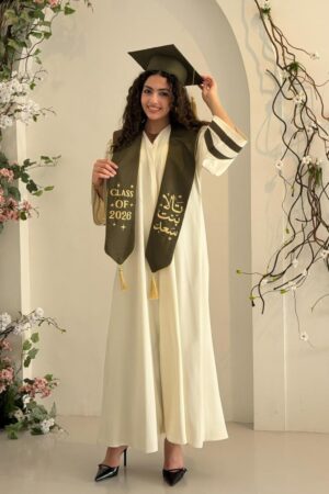 عباية تخرة 2026 فاخرة بتطريز الاسم