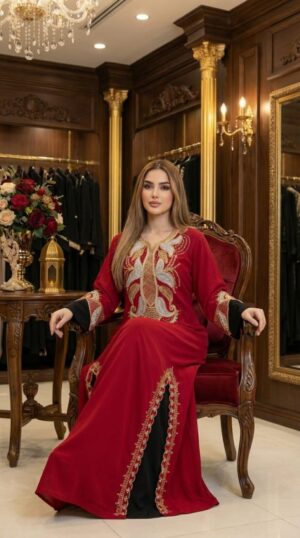 جلابية فاخرة بتطريز أنيق