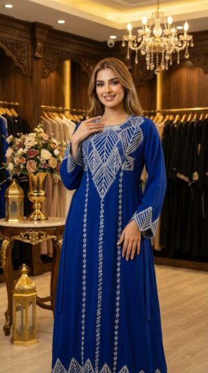 جلابية كويتية بتطريز يدوي ملكي