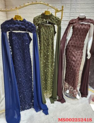 فستان سهرة قطعتين مع شيفون - إطلالة فاخرة و مرنة