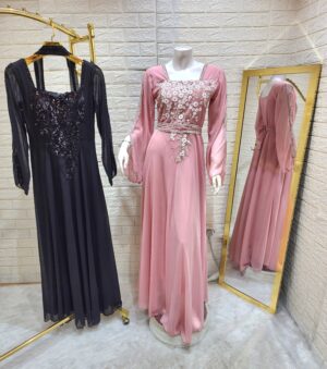 فستان سهرة فاخر بتصميم أنثوي راقي