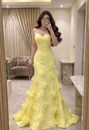 فستان سهرة أنيق - إطلالة مشرقة لا تنسى